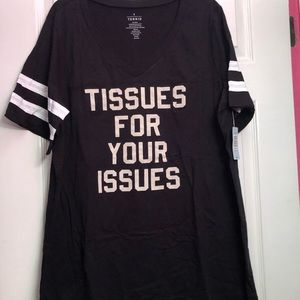 Torrid: “Tissues for Your Issues” Football Tee